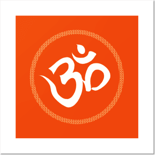 Spiritual Om Yoga Meditation Symbol Posters and Art